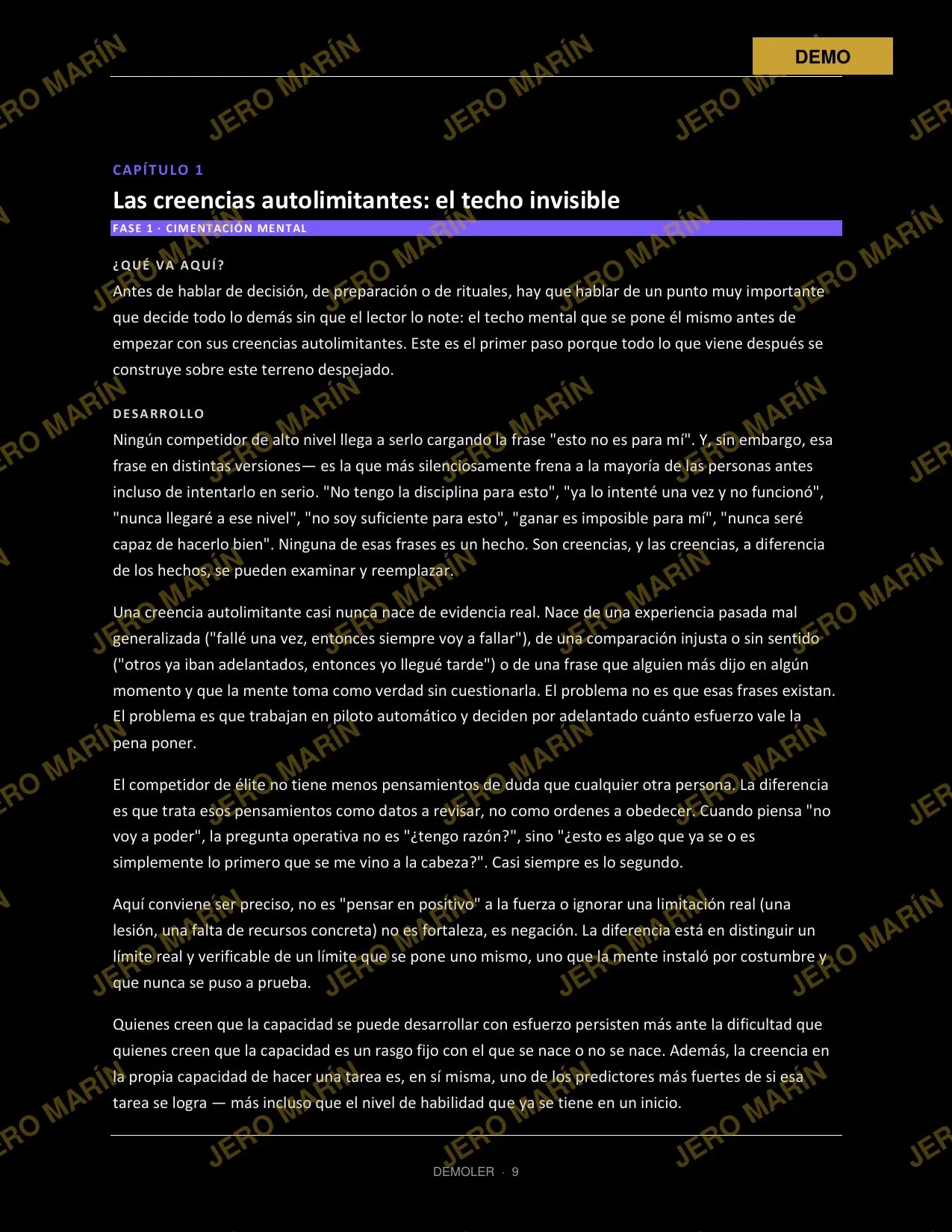 DEMO · Capítulo 1 · Las creencias autolimitantes — página 2
